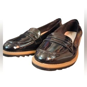 Clarks patent leather loafers. Size 10.